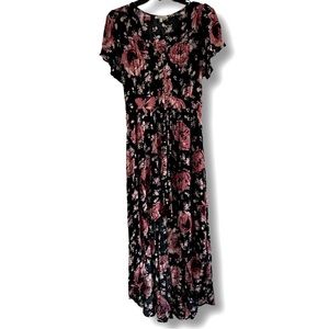Charlotte Russe High Low Floral Button-Up Dress​